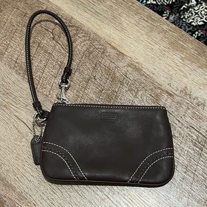 Mohagony Coach wristlet.